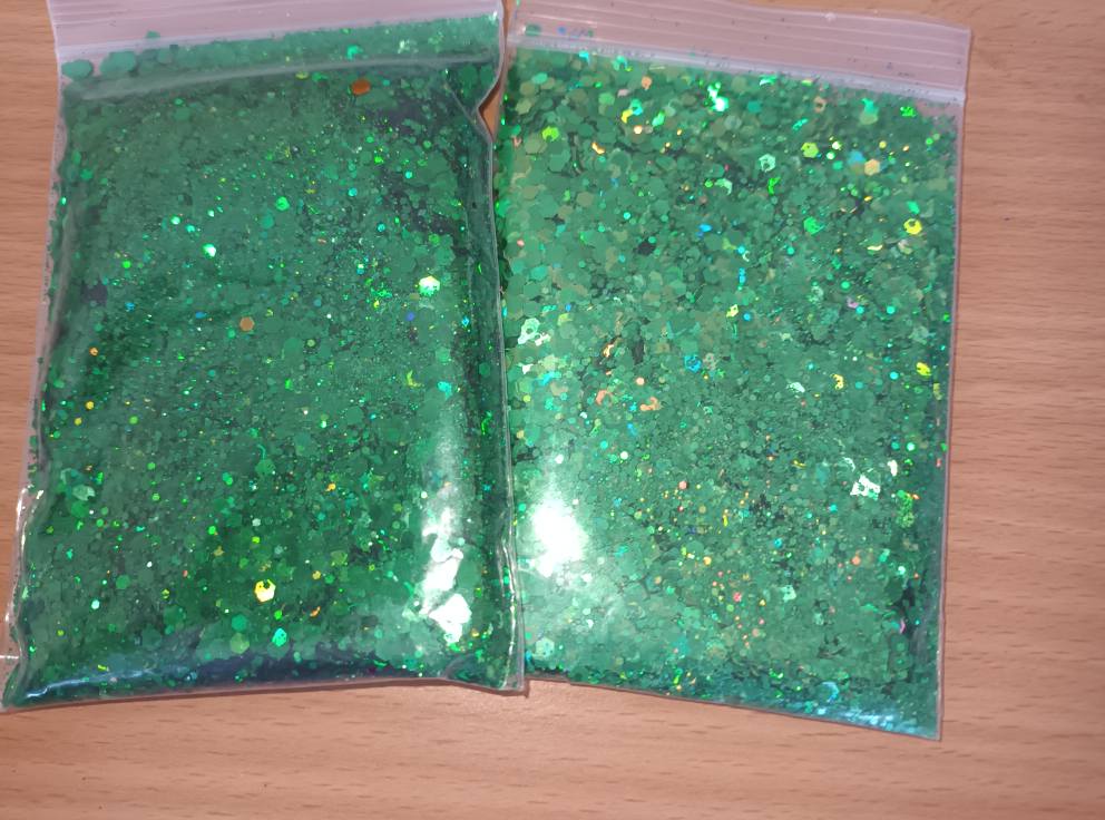 30g green glitter perfect for snow globe tumbler making