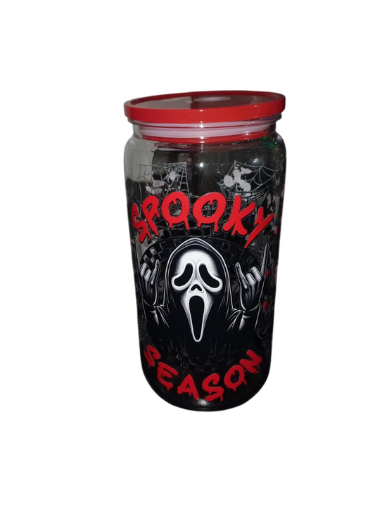16oz spooky season tumbler with straw