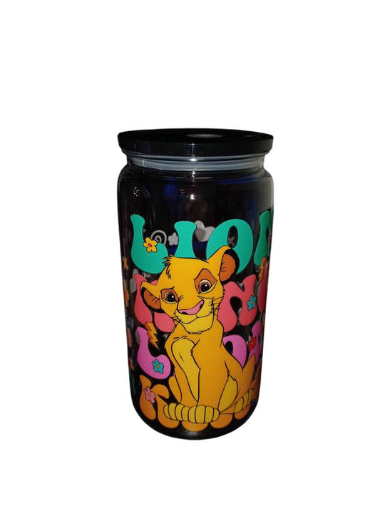 lion 16oz tumbler with straw