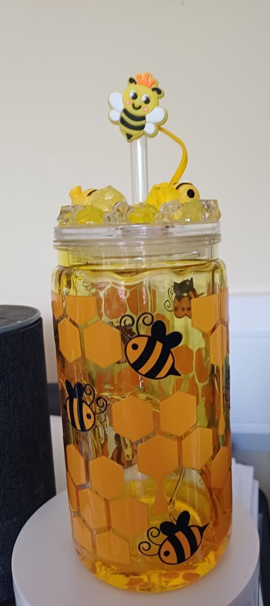 16oz honey drip theme bee snow globe