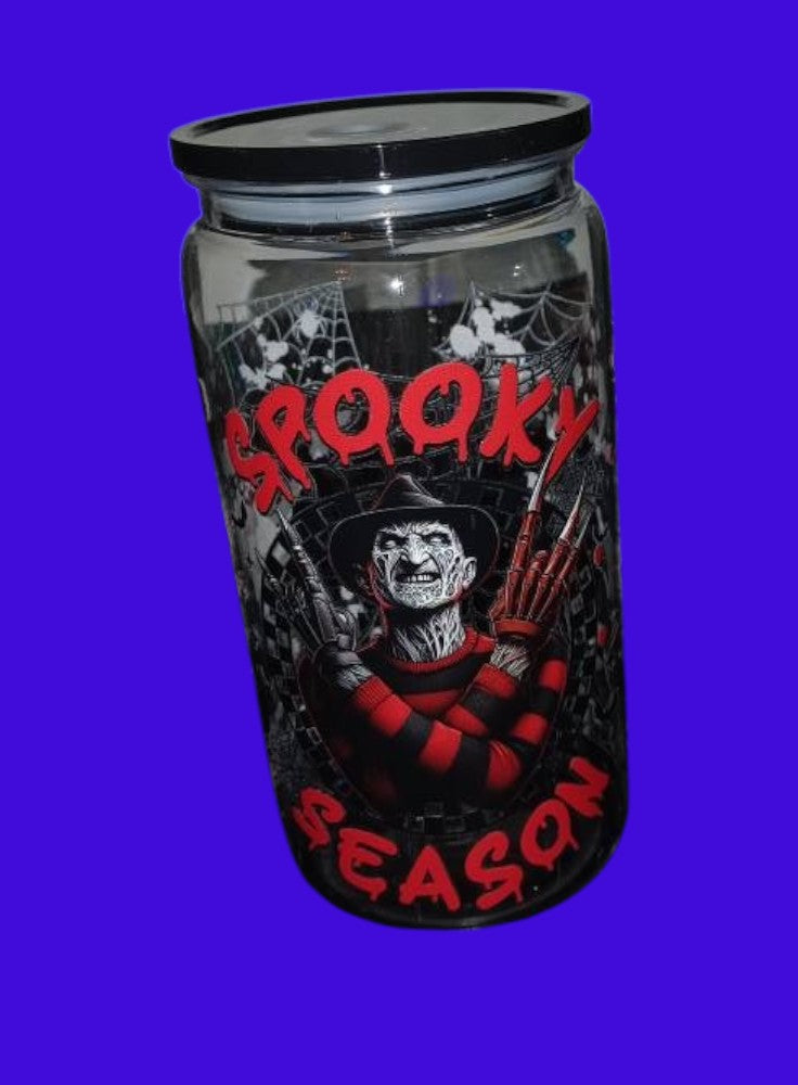 Horror 16oz tumbler with straw